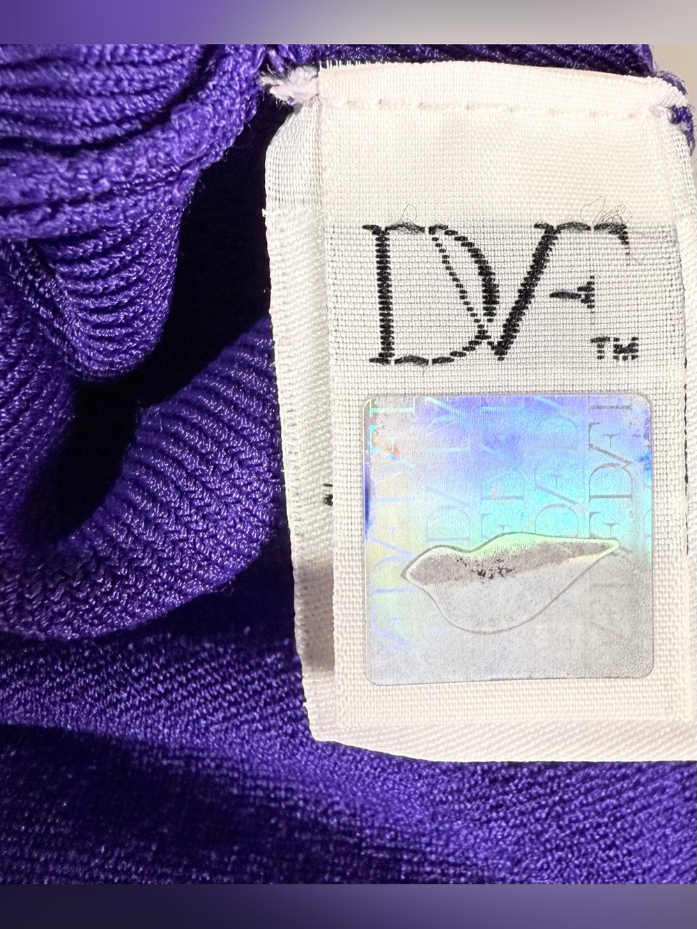 Diane von Furstenberg St. Petersburg Fit & Flare Knit Dress Purple M/L - Picture 8 of 11